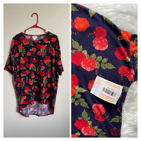 NWT XS Lularoe Floral Irma - Picture 1 of 3